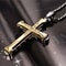 2024 Crystal Jesus Cross Pendant Necklace For Men Stainless Steel 6