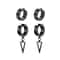 Mens Punk Cross Magnetic Earrings Set Stainless Steel Non Piercing 5 Pairs 10