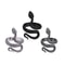 3pcs Snake Ring Set For Men And Women Hip Hop Ring Gothic Rings In Retro Gun Black 0