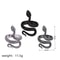 3pcs Snake Ring Set For Men And Women Hip Hop Ring Gothic Rings In Retro Gun Black 5