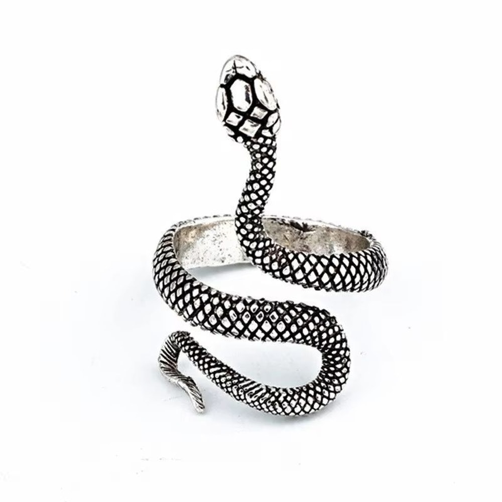 3pcs Snake Ring Set For Men And Women Hip Hop Ring Gothic Rings In Retro Gun Black 8