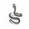 3pcs Snake Ring Set For Men And Women Hip Hop Ring Gothic Rings In Retro Gun Black 8