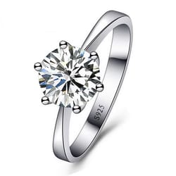 elegant s925 sterling silver engagement ring with austrian crystal – matching wedding band for men and women