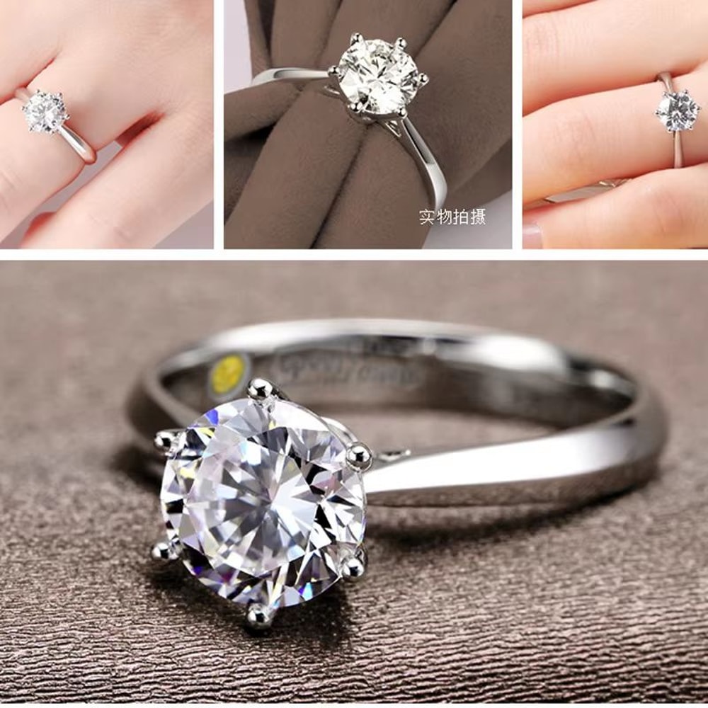 Elegant S925 Sterling Silver Engagement Ring With Austrian Crystal Matching Wedding Band For Men A 3