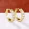 Classic Hoop Earrings With Princess Square CZ For Women Simple Elegant Versatile Jewelry 2