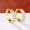 Classic Hoop Earrings With Princess Square CZ For Women Simple Elegant Versatile Jewelry 2