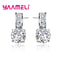 Classic Bridal Jewelry Set For Women Sterling Silver Color Cubic Zirconia Necklace Crystal Stud E 2