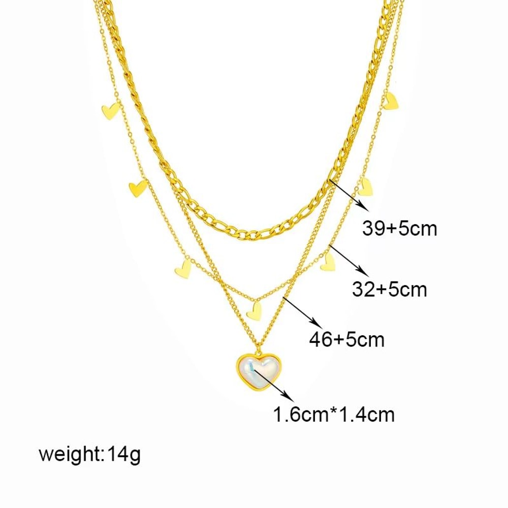 Butterfly Moon Lock Layered Necklace 316L Stainless Steel Choker With Blue Eye Pendant For Women 1