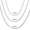 Solid Snake Chain Necklace 4560cm Silver Color 1mm 2mm 3mm Unisex Pendant Necklace Chain 0