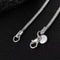 Solid Snake Chain Necklace 4560cm Silver Color 1mm 2mm 3mm Unisex Pendant Necklace Chain 5