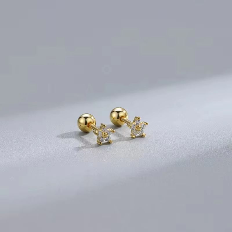 Hypoallergenic Heart Cartilage Earrings For Women Screw Back Helix Stud Earrings For Sensitive Ear 18