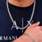 2pcs Mens Cuban Chain Necklace And Bracelet Silver Color Chunky Chain Set In Stainless Steel 0
