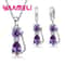 Real 925 Sterling Silver Cat Jewelry Set Austrian Crystal Cat Pendant Necklace Huggie Earrings Fo 7