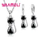 Real 925 Sterling Silver Cat Jewelry Set Austrian Crystal Cat Pendant Necklace Huggie Earrings Fo 8