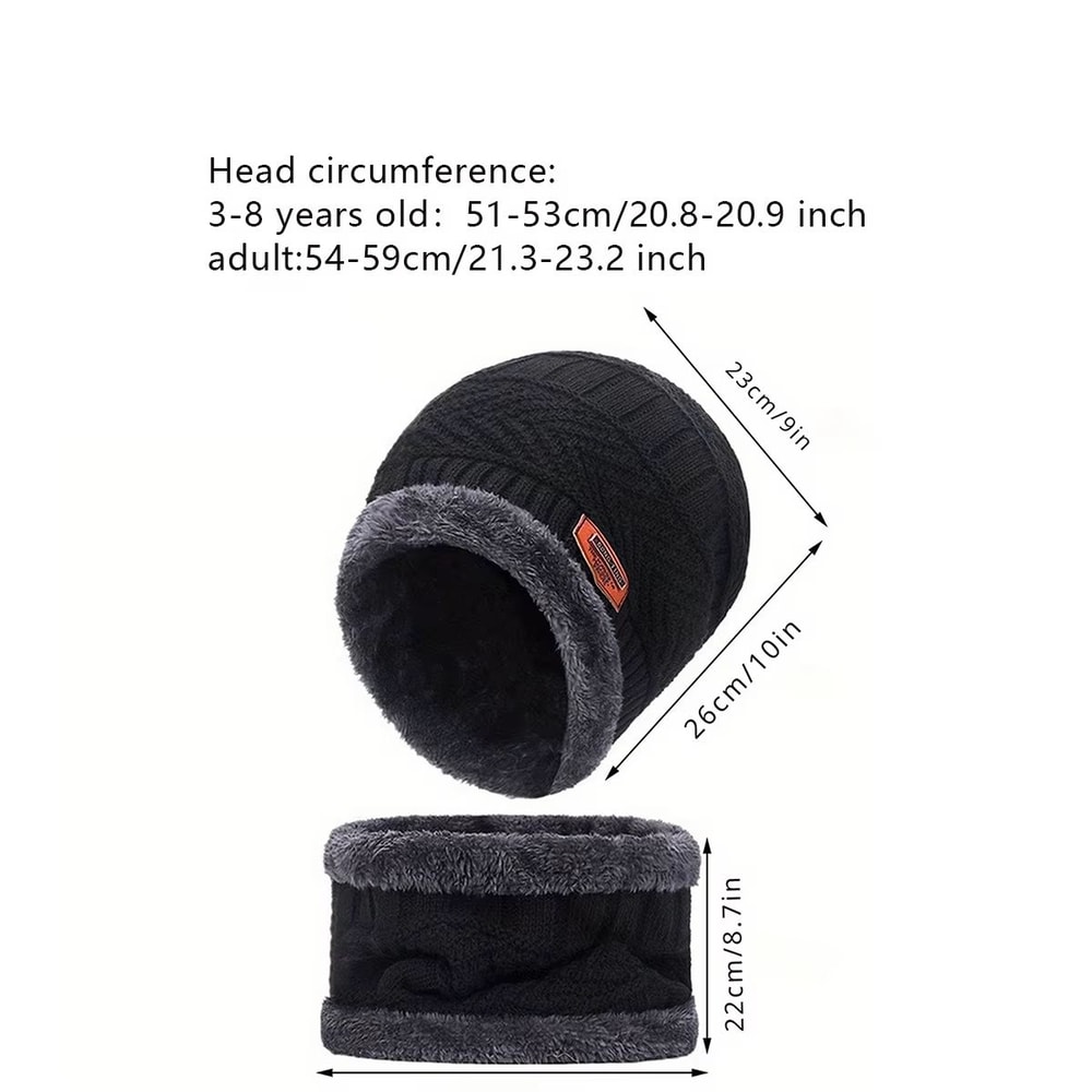 4pcs Velvet Winter Hat And Scarf Set With Warm Beanie And Gloves Unisex Neck Warmer Outdoor Cold W 5