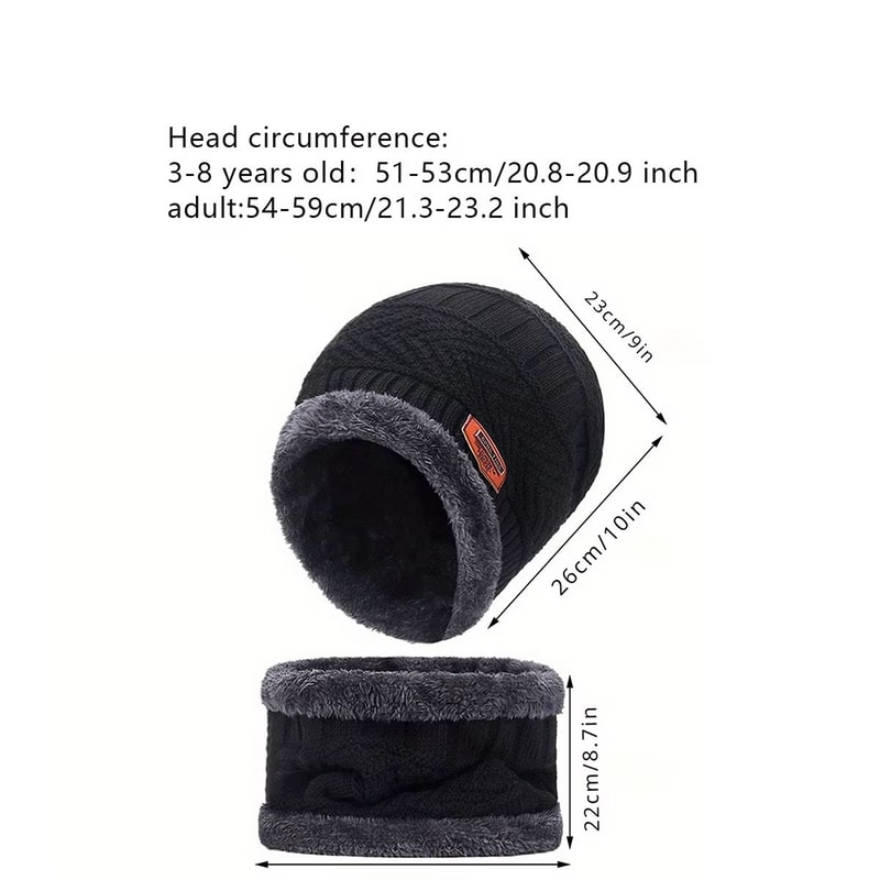 4pcs Velvet Winter Hat And Scarf Set With Warm Beanie And Gloves Unisex Neck Warmer Outdoor Cold W 5