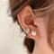 Korean Fashion Crystal Heart Zircon Earrings For Women 925 Silver Needle 16