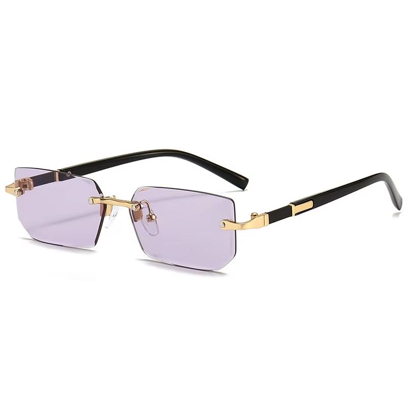 Rimless Rectangle Small Square Sunglasses For Women And Men 6