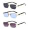 Rimless Rectangle Small Square Sunglasses For Women And Men 16