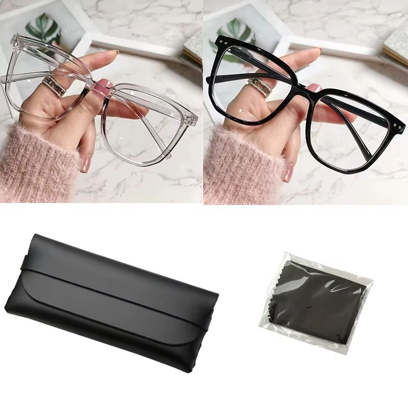 Retro Anti Blue Light Glasses For Women With Flat Light Frame 9