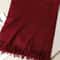Solid Color Thick Cashmere Feel Winter Scarf With Tassels For Women 4