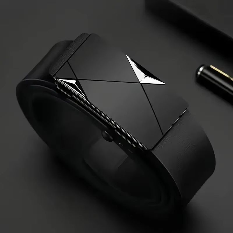 Stylish Mens PU Leather Automatic Buckle Belt 7