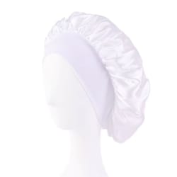 womens satin wide brim sleep bonnet with elastic band