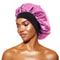 Womens Satin Wide Brim Sleep Bonnet With Elastic Band 4