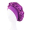 Womens Satin Wide Brim Sleep Bonnet With Elastic Band 12