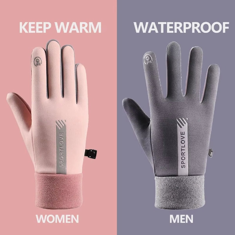 CozyShield Womens Winter Cycling Gloves With Thermal Fleece Waterproof Protection 1