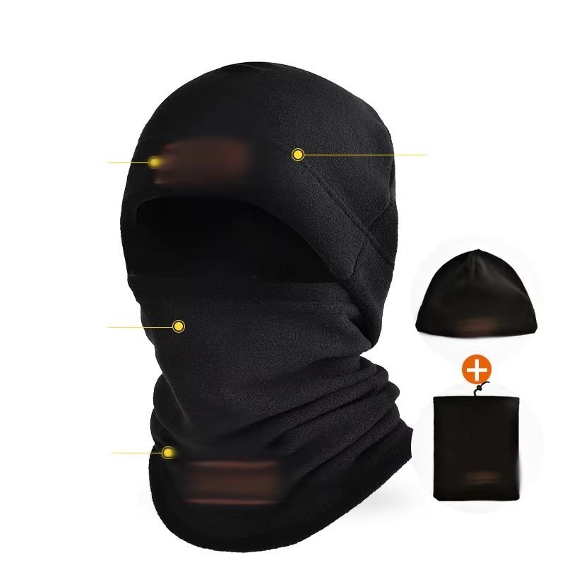 ArcticGuard Winter Fleece Balaclava Hat And Neck Warmer Set For Outdoor Sports 1