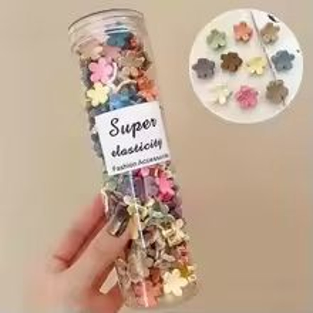 BlossomBits Mini Flower Hair Clips Set For Girls And Teens 203050 Pcs Pastel Braid Accessories 4