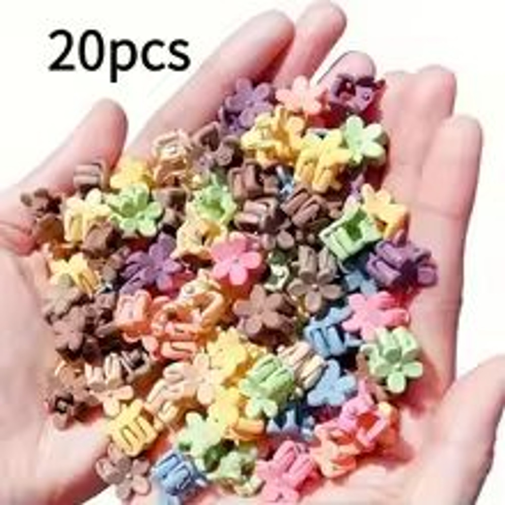 BlossomBits Mini Flower Hair Clips Set For Girls And Teens 203050 Pcs Pastel Braid Accessories 6