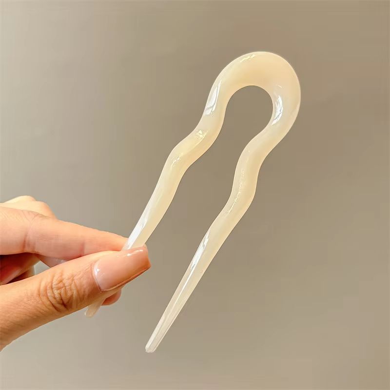 Tortoiseshell U Shaped Hair Fork Acetate Hairpin For Elegant Buns And Updos 10
