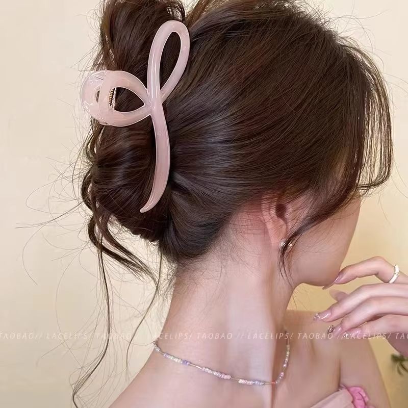Elegant Jelly Bow Hair Claw Sweet Back Hair Clip For Women Girls 5