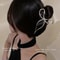 Elegant Bow Metal Hair Claw Clip Gold Silver Geometric Hollow Hairpin For Women 7