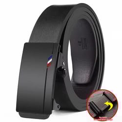 eliteline mens automatic buckle belt high quality toothless business casual belt