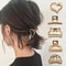 SweetHeart Mini Metal Hair Claw Clips Non Slip Hollow Heart Barrettes For Women Girls 17