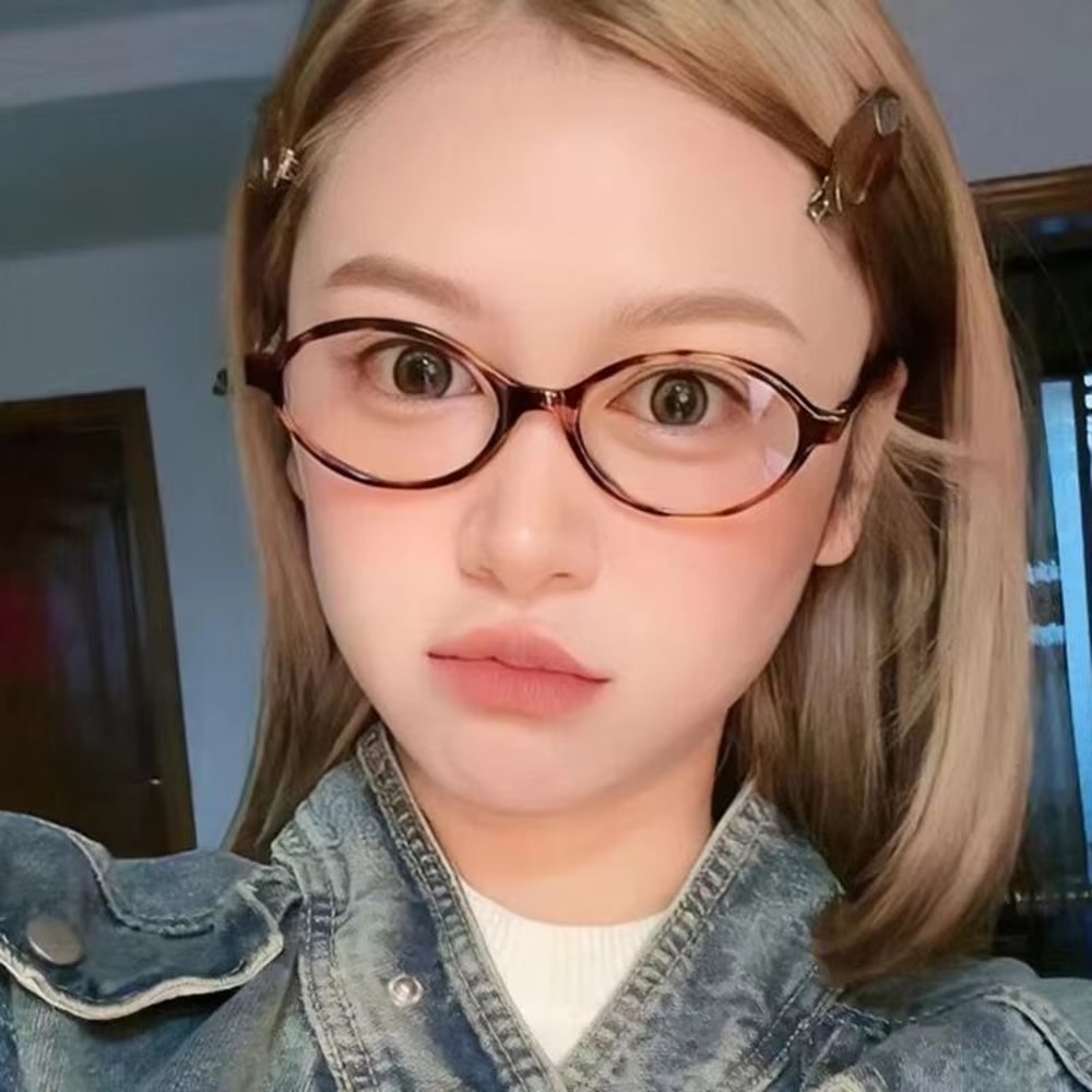 Vintage Luxe Small Oval Sunglasses Retro Anti Blue Light Eyeglasses 3