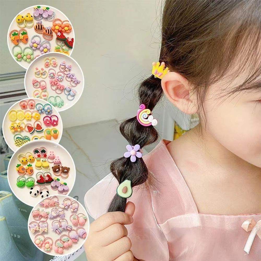 Sweet Cartoon Dream Cartoon Hair Ties Set 102050pcs Cute Hair Ropes For Girls 1