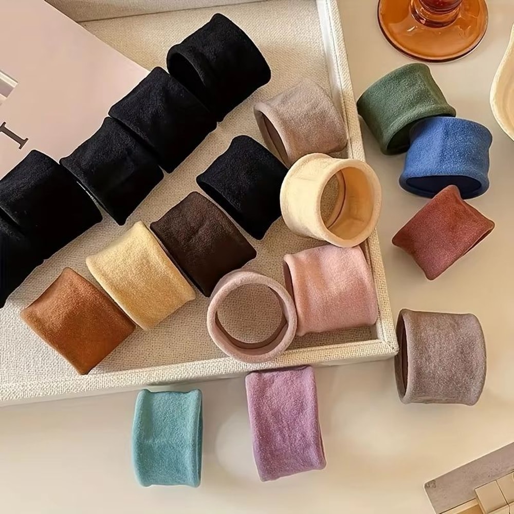 ColorJoy Elastic Hair Bands Set Colorful Nylon Small Hair Ties For Girls Women 5