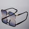 GM Lumias Oversized Semi Rimless Sunglasses For Men Vintage Gradient Casual Shades 0