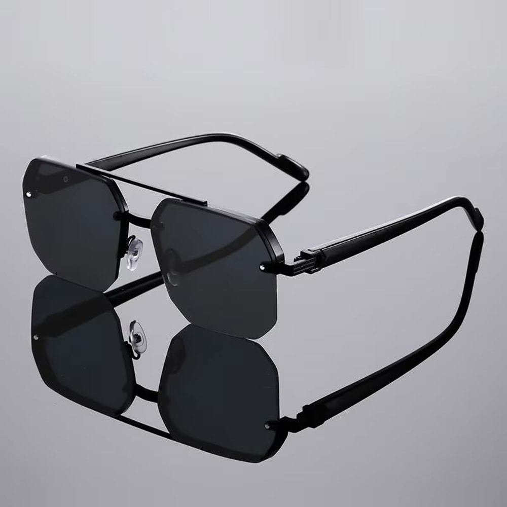 GM Lumias Oversized Semi Rimless Sunglasses For Men Vintage Gradient Casual Shades 2