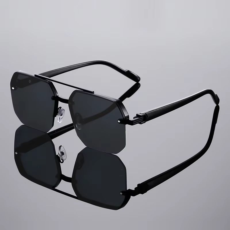 GM Lumias Oversized Semi Rimless Sunglasses For Men Vintage Gradient Casual Shades 2