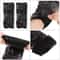 Midnight Edge Gothic Black Gloves Unisex Fingerless Long Club Cosplay Mitts 1