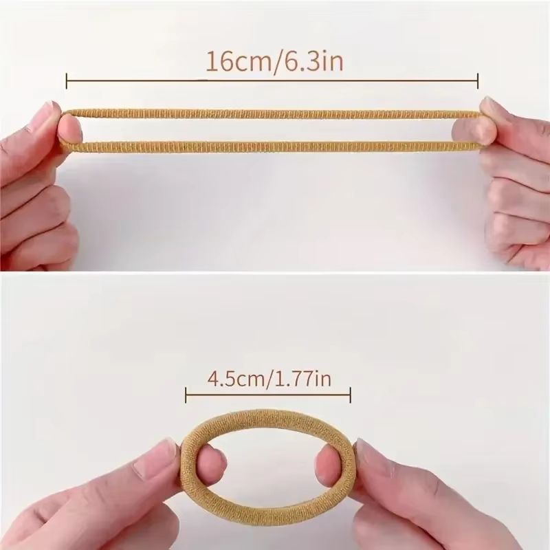 Everyday Essentials Basic Hair Bands Set 30200 Pcs Simple Nylon Hair Ropes For Women Girls 2