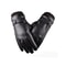 UrbanDrive Black Leather Gloves For Men Thin Winter Touchscreen Driving Style 0