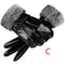 UrbanDrive Black Leather Gloves For Men Thin Winter Touchscreen Driving Style 3
