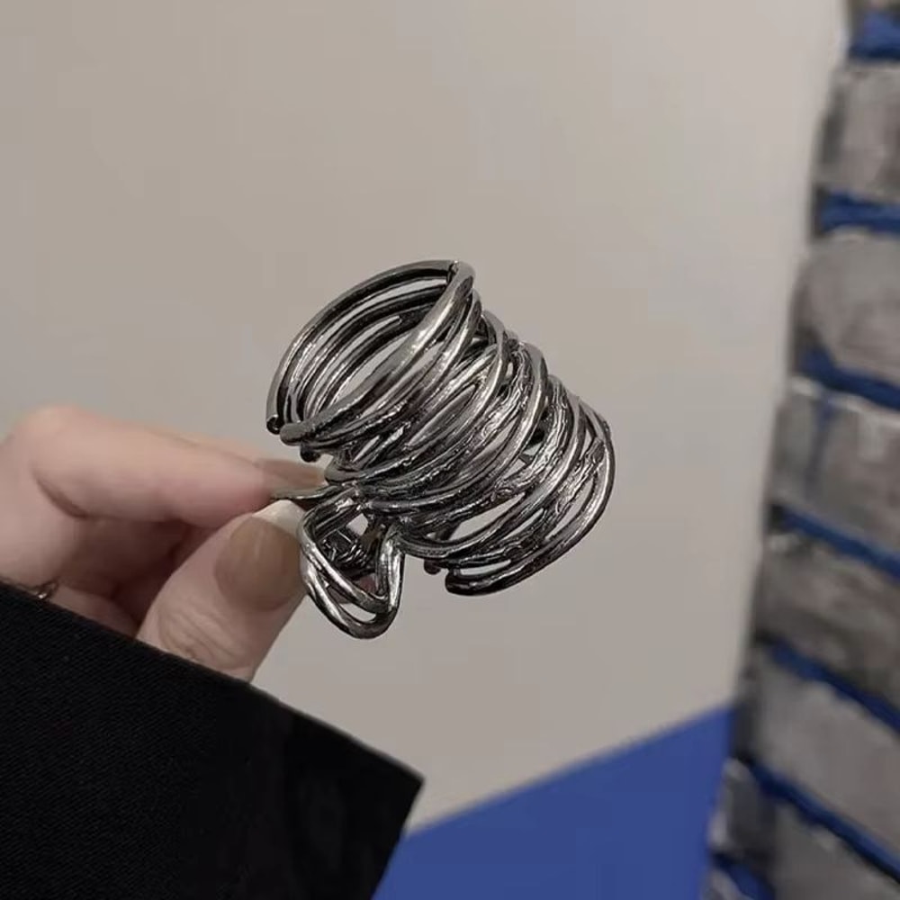 Sculpted Shine Irregular Metal Hair Claw NonSlip High Ponytail Clip For Women Girls 7