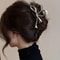 RibbonCharm Bow Hair Claw Vintage Metal Ribbon Clip For Ponytails Updos 0